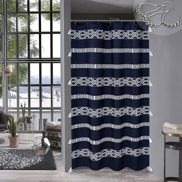 Small Stall Shower Curtain Liner 36 X 72 Boho Tassel Half Size Set Farmhouse Narrow For Bathroom Decor Navy Inch Fabric Com Small Stall Shower Curtain Liner 36 X, Small Window Shower Curtain Liner