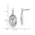 thumbnail image 2 of White Sterling Silver Earring Drop & Dangle Women'S Cubic Zirconia CZ Clear 27 mm 12, 2 of 2