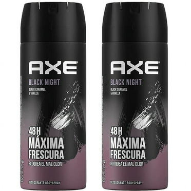 2 Pack Axe Black Night Mens Deodorant Body Spray, 150ml (5.07 oz)