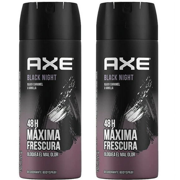 2 Pack Axe Black Night Déodorant Vaporisateur Corporel pour Hommes, 150ml (5.07 oz)