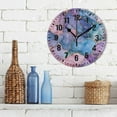 thumbnail image 3 of Yayeee 10" Wall Clock Battery Operated Quartz Round Silent Non-Ticking Home Decor, Pink Marble Pattern, 3 of 6