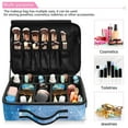 thumbnail image 5 of Large Travel Artist Makeup Bag With Adjustable Dividers &12 Brush Slots Portable Cosmetic Organizer Starry Sky, 5 of 7