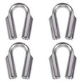 thumbnail image 1 of KAKOWELY Stainless Cable Clamps 4pcs Professional Cable Fixing Thimble Rigging Unique Fixing Workpiece2.36"X1.97"X0.55", 1 of 5