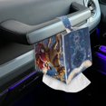 thumbnail image 7 of Psesaysky Decorative Car Tissue Holder, Santa Claus Sleigh Square Tissue Box Cover PU Leather Facial Paper Case Organizer Dispenser for Bathroom, Vanity Countertop, Night Stands, Desk, 7 of 7