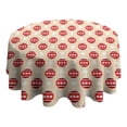 thumbnail image 4 of Christmas Round Tablecloth 60x60in(153x153cm) – Waterproof Polyester Table Cover with Full Print Design, Wrinkle Resistant & Washable for Kitchen Dining Party Decor, 4 of 6
