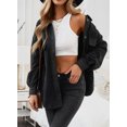 thumbnail image 6 of Asyoly Women Casual Button Down Shacket Jacket Long Sleeve Solid Color Oversized Trench Pea Coat Coat with Pockets, 6 of 7