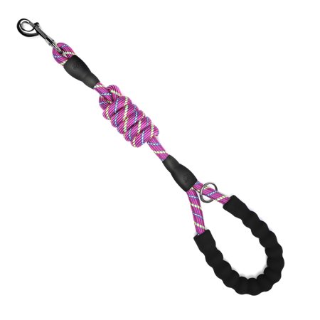 AtPet durable reflective rope dog leash with Padded Handle for Medium and Large Dogs