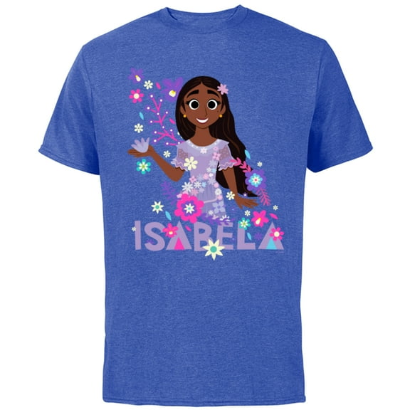 Disney Encanto Isabela Madrigal Floral - Short Sleeve Cotton T-Shirt for Adults - Customized-Royal Heather