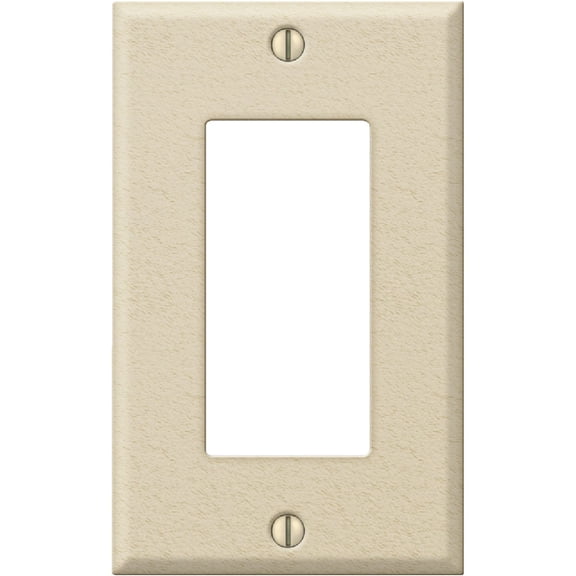 Amerelle C982RIV Wall Plate Contractor Ivory 1 gang Stamped Steel Rocker/Toggle Ivory