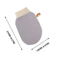 thumbnail image 3 of Gray Double-Sided Household Bath Towel Scrubber Gloves #51476, 3 of 6
