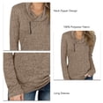 thumbnail image 4 of Haut à Manches Longues en Polyester pour Femmes Pull Ajusté avec Fermeture Éclair pour Automne Hiver, 4 of 5