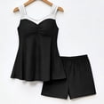 thumbnail image 6 of RQYYD Women's Two Piece Swimsuit Set Color Block Tankini Top with High Waisted Shorts Modest Bathing Suit for Beach Vacation, 6 of 6