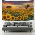 thumbnail image 3 of FREEAMG Tapestry Boho Yellow Sunflower Floral Field Trees Tapestry Wall Hanging Decorative Wall Tapestries Wall Art Wall&nbsp;Blanket&nbsp;Bedding Tapestry for Bedroom Living Room Dorm 60"x51", 3 of 7