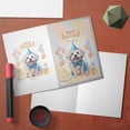 thumbnail image 3 of Watercolor Maltese Happy Birthday Celebration Balloons Gift Party 5x7in Folded Greeting Card Maltese Dog Lover Gifts Idea Single Note Card with Envelope - 00028, 3 of 5