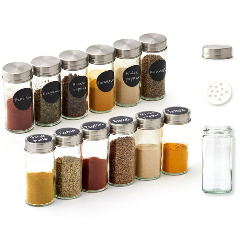 ORDORA Countertop Spice Rack with 35pcs Empty Spice Jars 4oz
