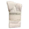 thumbnail image 2 of SOCKS'NBULK 60 Pairs of Kids Crew Socks, Soft Sports Socks In Bulk Packs, (White), 2 of 3