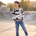 thumbnail image 4 of Abcomgle Kids Long Sleeve Shirt Boys 10-12 Fashion 3D Print Crewneck T-Shirts for Kids Boys Fall Basic Top for Boys Cotton Shirts for Boys, 4 of 6