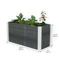 thumbnail image 4 of Vita Urbana 39"L x 16"W x 18"H Small Vinyl Parklette Planter, Slate Gray, VT17612, 4 of 5