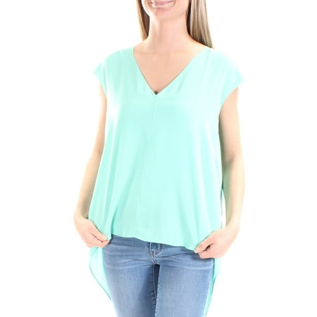RACHEL ROY Womens Green Short Sleeve V Neck Top  Size: