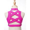 thumbnail image 4 of Eandarui Kids Girls Sleeveless Dance Crop Top Criss Cross Back Sport Bras Jazz Ballet Tops Gym Yoga Hot Pink 12, 4 of 7