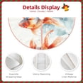 thumbnail image 3 of Xecao Three Goldfish Watercolor Splash Pattern Christmas Tree Skirt Round Xmas Tree Mat Base Cover for Holiday Home Decorations-30", 3 of 6
