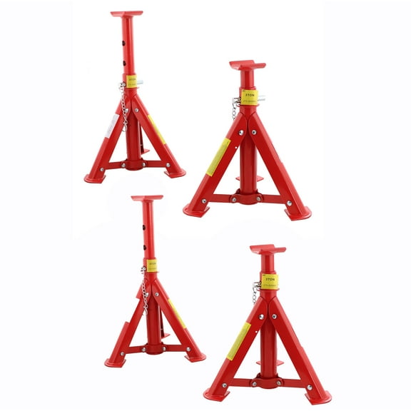 Dragway Tools 6 Ton Adjustable Jack Stand Set of 4 with Quick Fold Legs