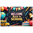 thumbnail image 2 of Welcome Back to School Educational Backdrop with Books and School Bus Banner Classroom Decorations Party Supplies Photo Prop, 2 of 4