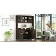 thumbnail image 2 of FUFU&GAGA Sideboard Wine Cabinet Tea Cabinet Kitchen Cupboard Buffets Sideboards Walnut, 2 of 5