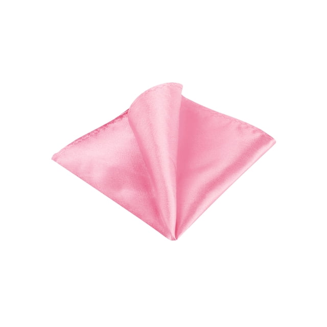INSPIRE CHIC Men's Pocket Square Solid Color Handkerchiefs Self-folded For Wedding Party Pink One Size
