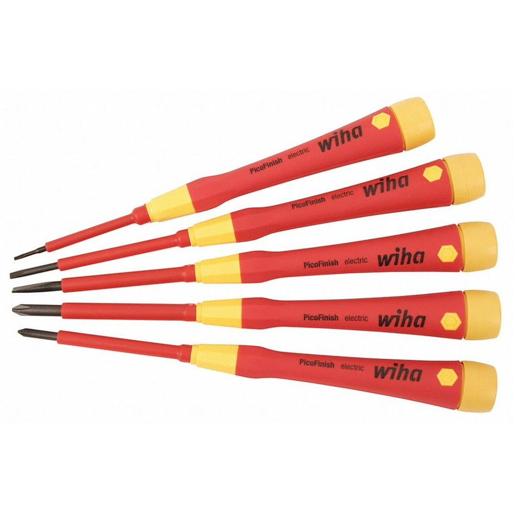 WIHA TOOLS 32085 Insulated Screwdriver Set,5 pcs