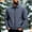 Blue, variant on Men's Classic Gingham Plaid Collared Windbreaker Jacket, Full Zip Long Sleeve Loose Fit Coat with Pockets, Fall Winter Casual Outerwear for Hiking Travel Work