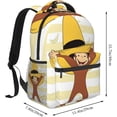 thumbnail image 2 of Anime Backpack Curious George Backpack Funny Laptop Back Pack Book Bag Hiking Outgoing Daypack For Women Mens, 2 of 5