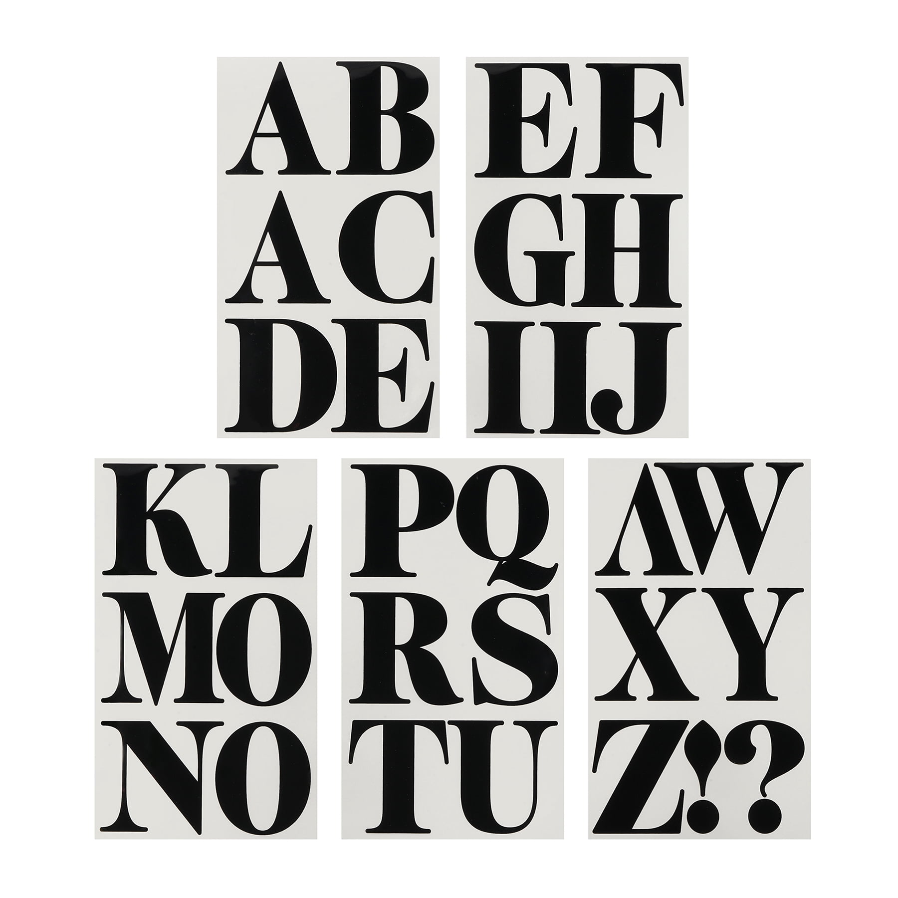 3" Black Alphabet Iron-On Transfers by Make Market â€“ Plastic Letters for DIY Apparel & Accessories - 6 Pack