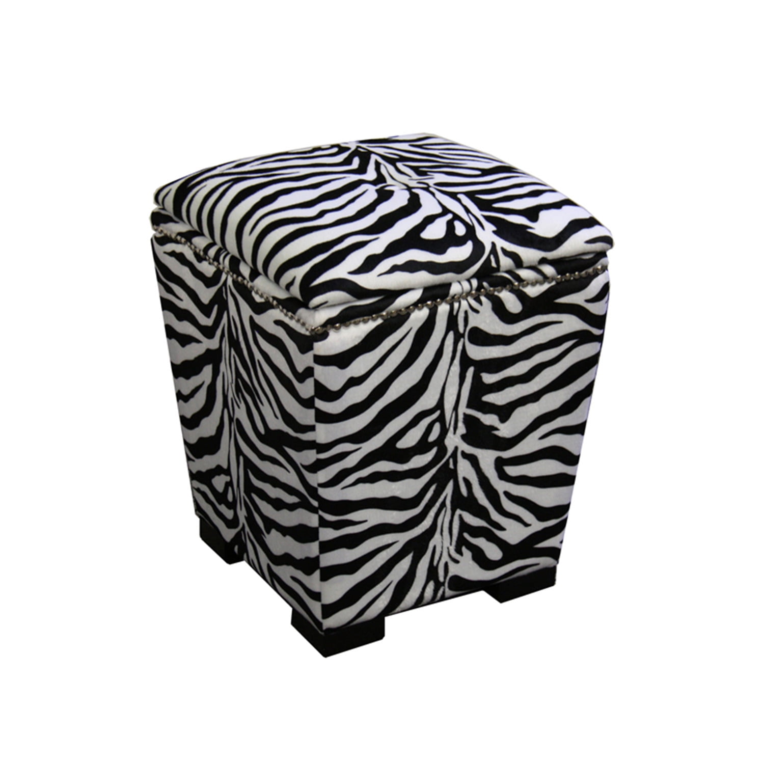 ORE International 19.5"H Zebra Storage Ottoman