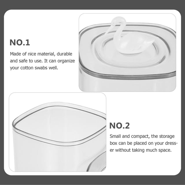 YSNOOWE 2Ud Caja Organizadora Para Hisopos Y Con De Colores Surtidos Para Hogar
