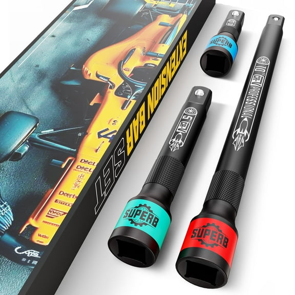 3Pcs 1/2 Inch Extension Bar Set