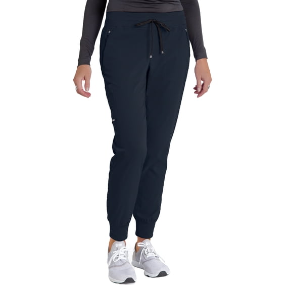 Barco Grey's Anatomy Stretch 5-Pocket Soft Rib Waist Jogger Scrub Pant for Women Steel XS