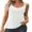 White, variant on Women Tank Top with Built-in Padded Bra Adjustable Wide Strap V-Neck Camisole Cotton Cami Shirts