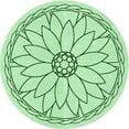 thumbnail image 1 of Ahgly Tapis Rond Lavable en Machine Intérieur Transitionnel Vert Menthe, 3 Pieds Rond, 1 of 7