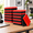 Red+Black-2'' THICK, variant on 24P Black 2'' Thick Acoustic Panels 12" x 12" Sound Dampening Foam