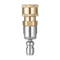 thumbnail image 1 of Adaptador de hidrolavadora profesional de conexión rápida de 1/4" para limpieza de automóviles. Cabeza femenina de cobre, 1 of 9