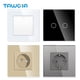 thumbnail image 2 of Interruptor pulsador TAWOIA EU RU UK, regulador de intensidad de luz, timbre, cortina, interruptor táctil y toma de pared con panel de cristal de 86 mm, 2 of 5