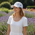 thumbnail image 7 of Hsqqdc Lace Rhinestone Baseball Cap, Bow-knot Butterfly Adjustable Sun Protection Hat, 7 of 7