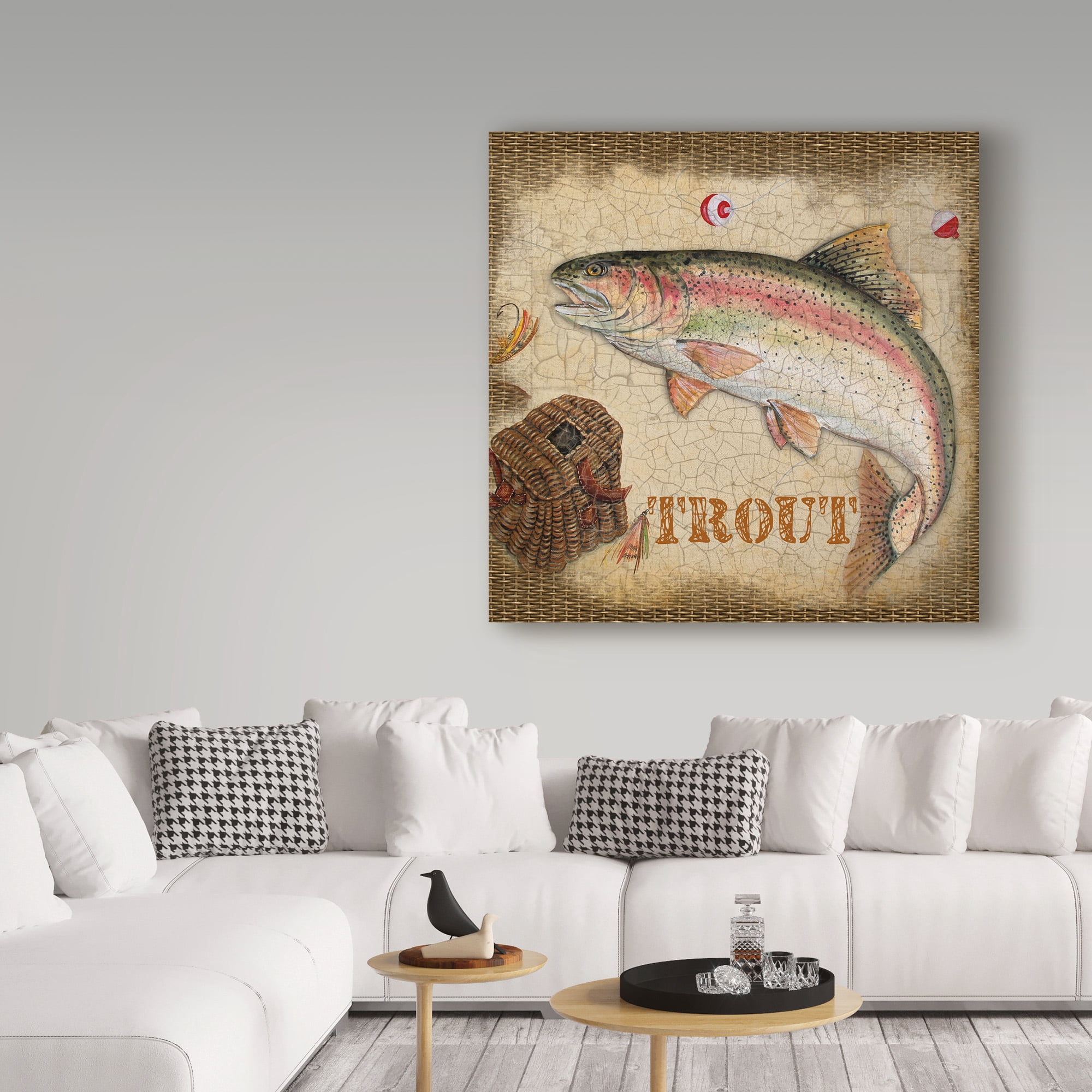 Trademark Fine Art 'Trout Beige' Canvas Art by Jean Plout