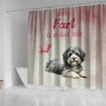 thumbnail image 4 of Every Fart is Love Note Havanese Guilty Face Happy Valentine's Shower Curtain Havanese Dog Lover Gifts Idea Waterproof Bathroom Bathtub Curtain - 01016, 4 of 5