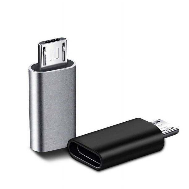 Adaptador USB C a Micro USB, Tipo C Hembra a USB Macho Conector de conversión Compatible con sincronización de datos de carga Compatible con Samsung