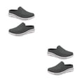 thumbnail image 2 of Qarigey 1 par de toboganes portátiles para mujeres, niñas, verano, viaje, tacón plano, diseño Simple, zapatilla, suela de EVA, sandalia, Gris oscuro talla 46 2piezas, 2 of 6