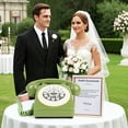 thumbnail image 2 of Voice Recording Audio Guest Book – Guest Book Phone for Weddings, Bridal Showers, Anniversaries | Retro Telephone Voice Recorder | USB Rechargeable Memory Phone | Unique Wedding Gift (Green), 2 of 7