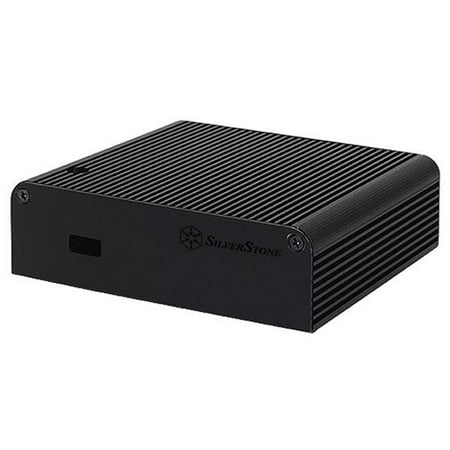 Silver Stone Technologies PT14B-H1T1 NUC Case with Top Cover Heat-Pipe, 1x HDMI Port & 1x Thunderbolt Port - Black