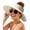 beige, variant on Sun Hats for Women Wide Brim Beach Hat Straw Visor Ponytail Summer UV Packable Foldable Beach Vacation Essentials
